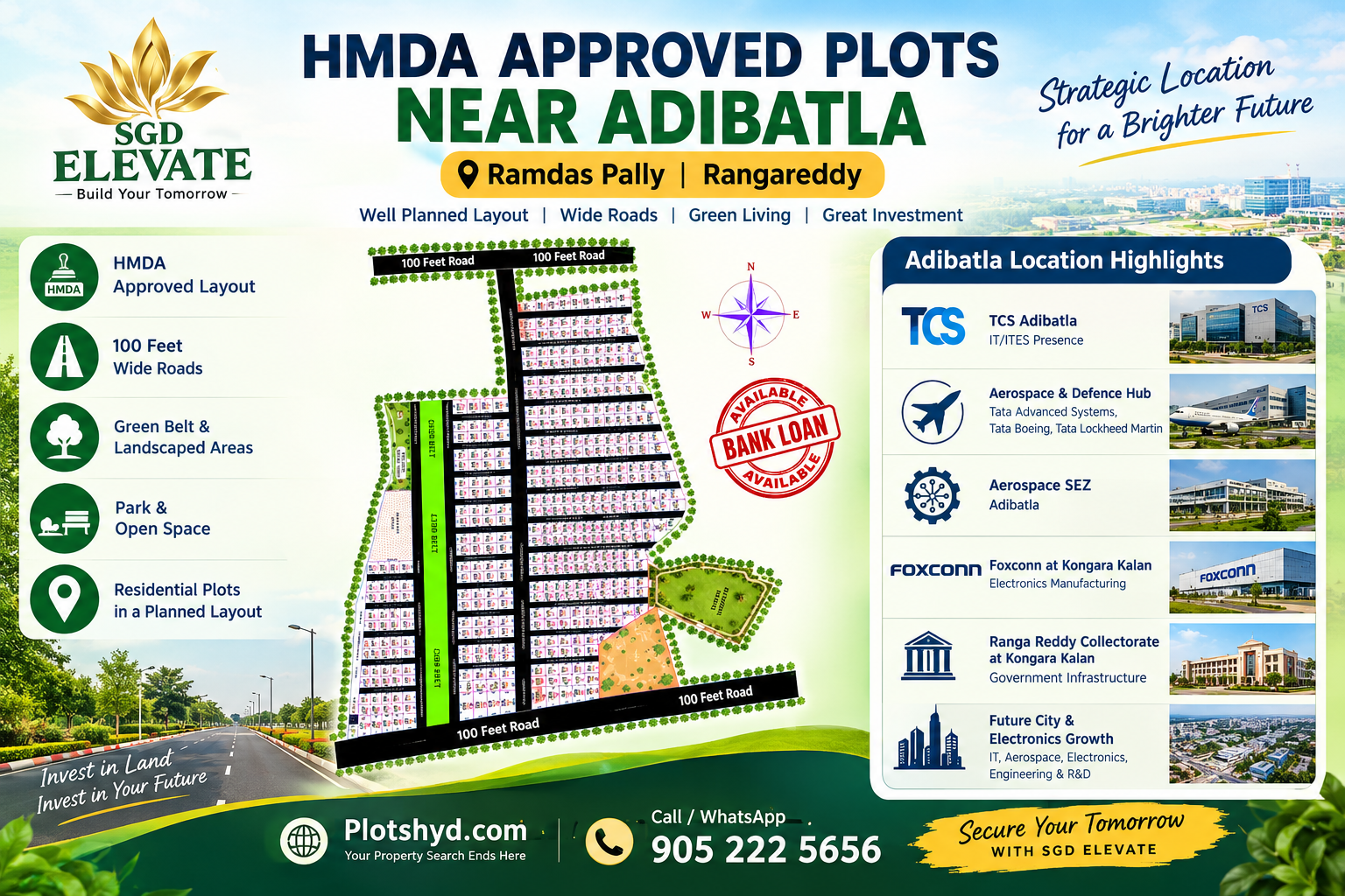 HMDA Approved Plots in Ramdas Pally Near Adibatla – SGD Elevate